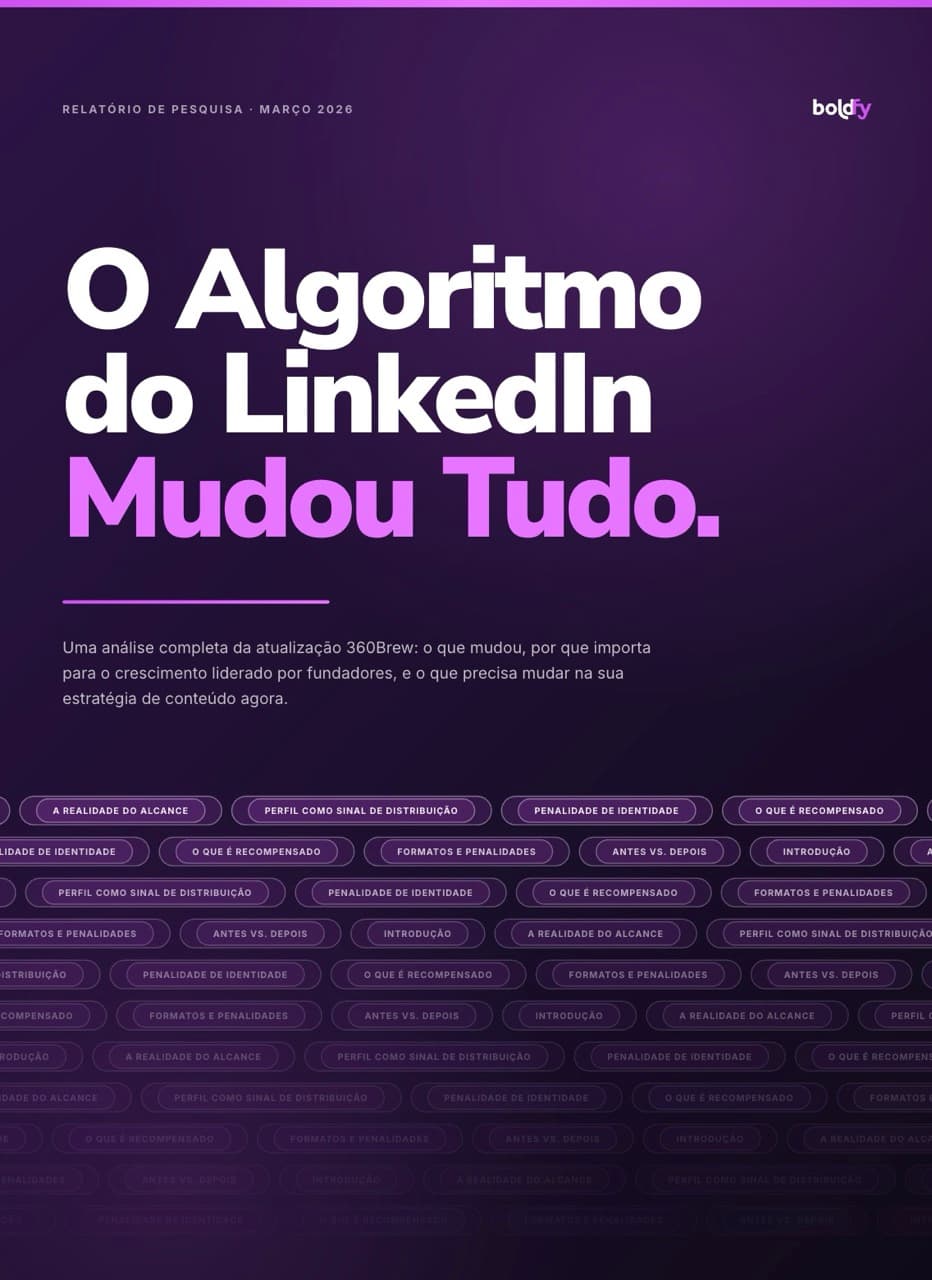 Capa do material O algoritmo do LinkedIn mudou tudo